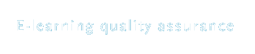 e-learning quality assurance page heading graphic.
